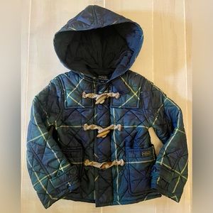 Ralph Lauren Polo Girls Plaid Tartan Quilted Puffer Winter Jacket Coat 4T